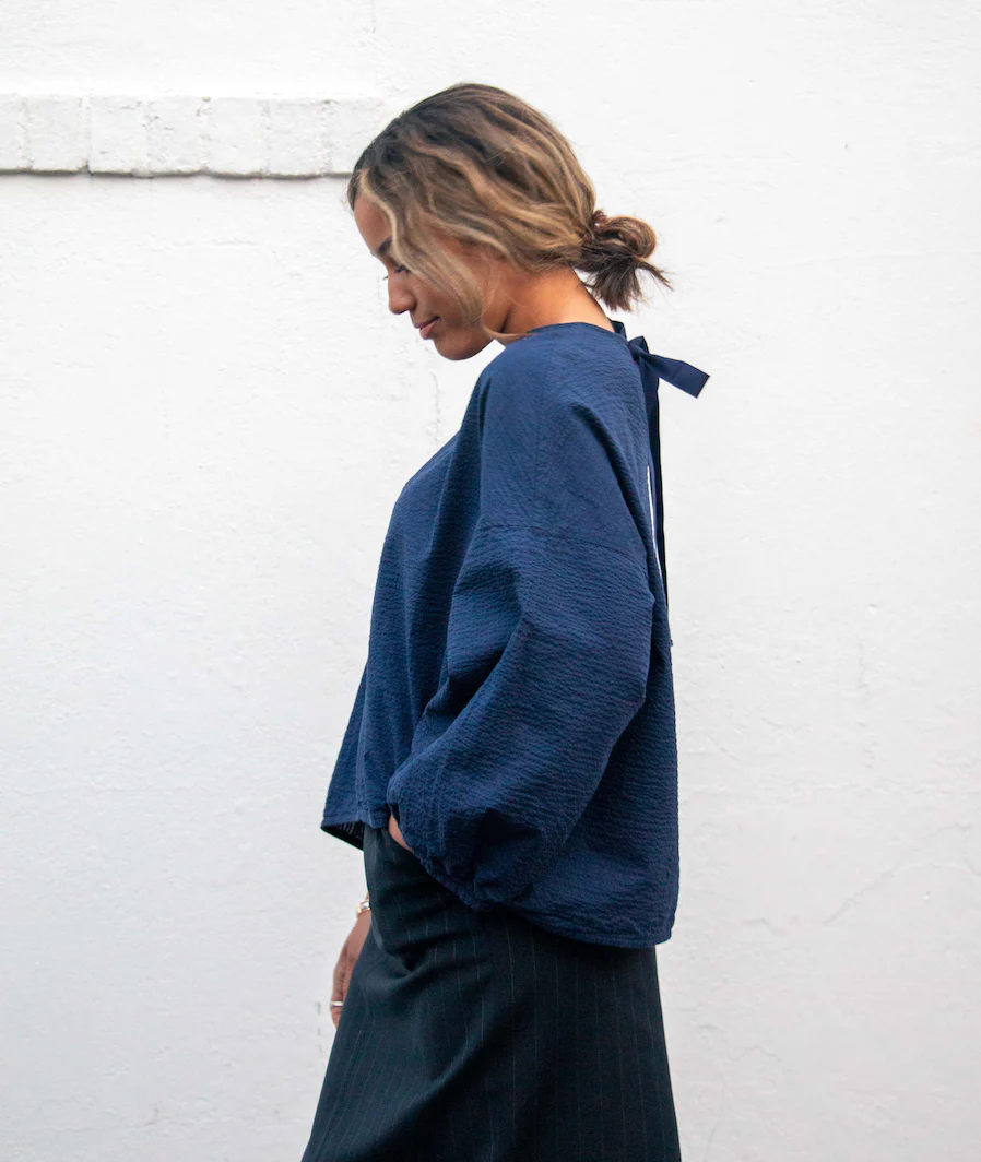 Puffy Sleeve Seersucker Annick Shirt - Image 3