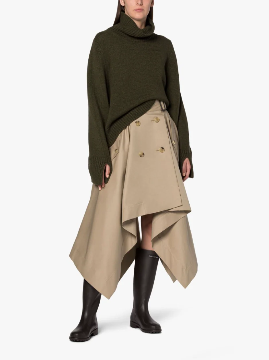Mackintosh Honey Cotton Gabardine Skirt - Image 2