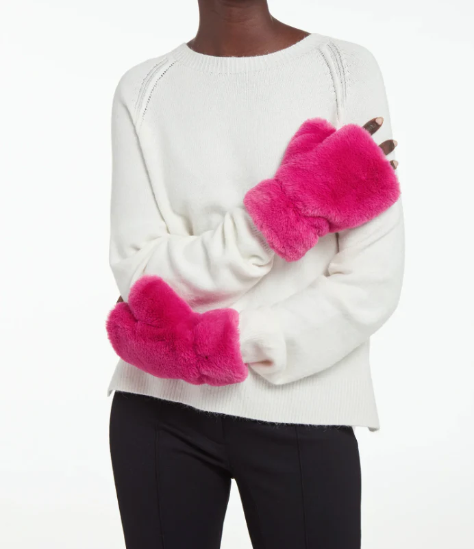Furry Fingerless Gloves - Image 3