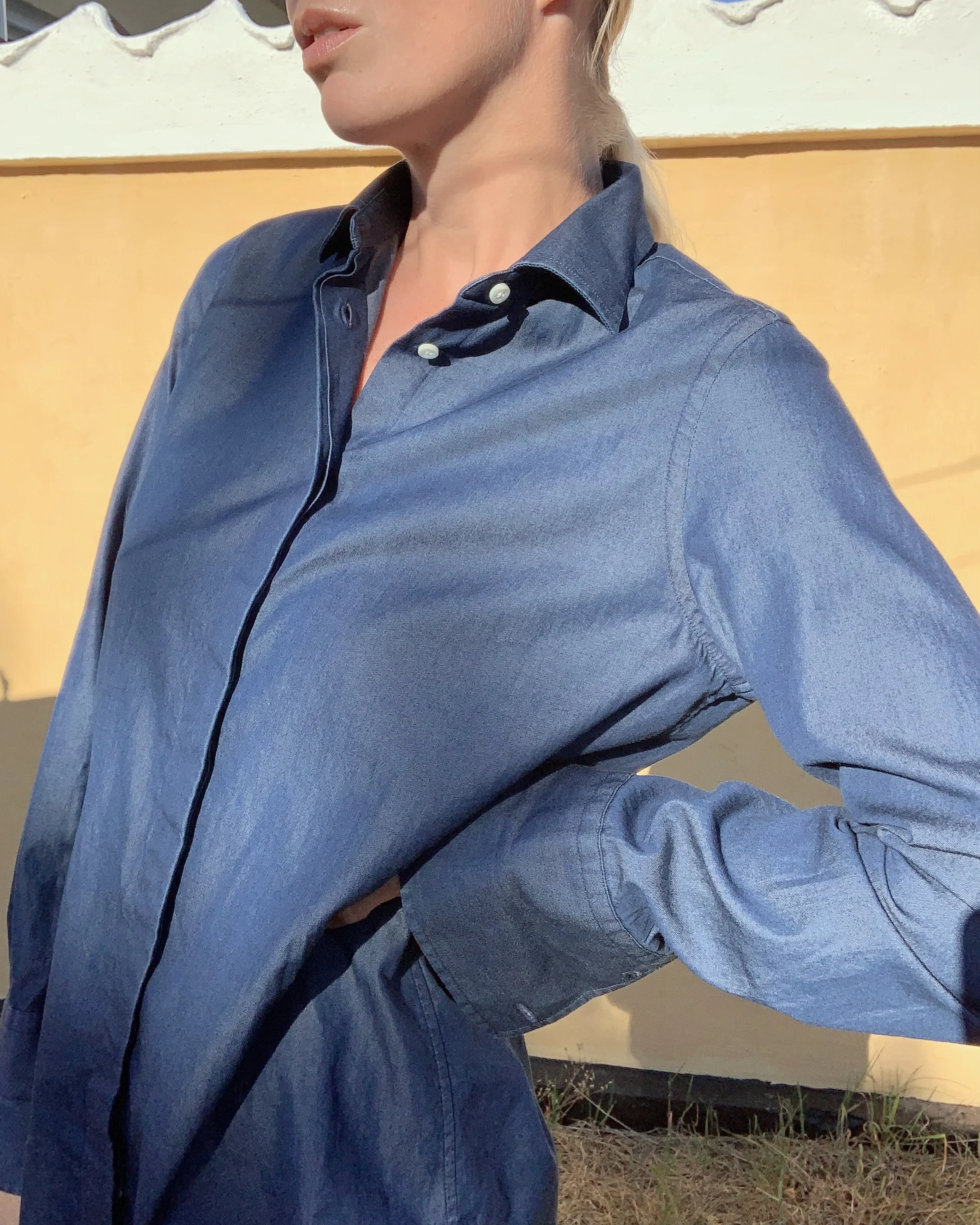 Indigo Tuxedo Shirt - Image 3