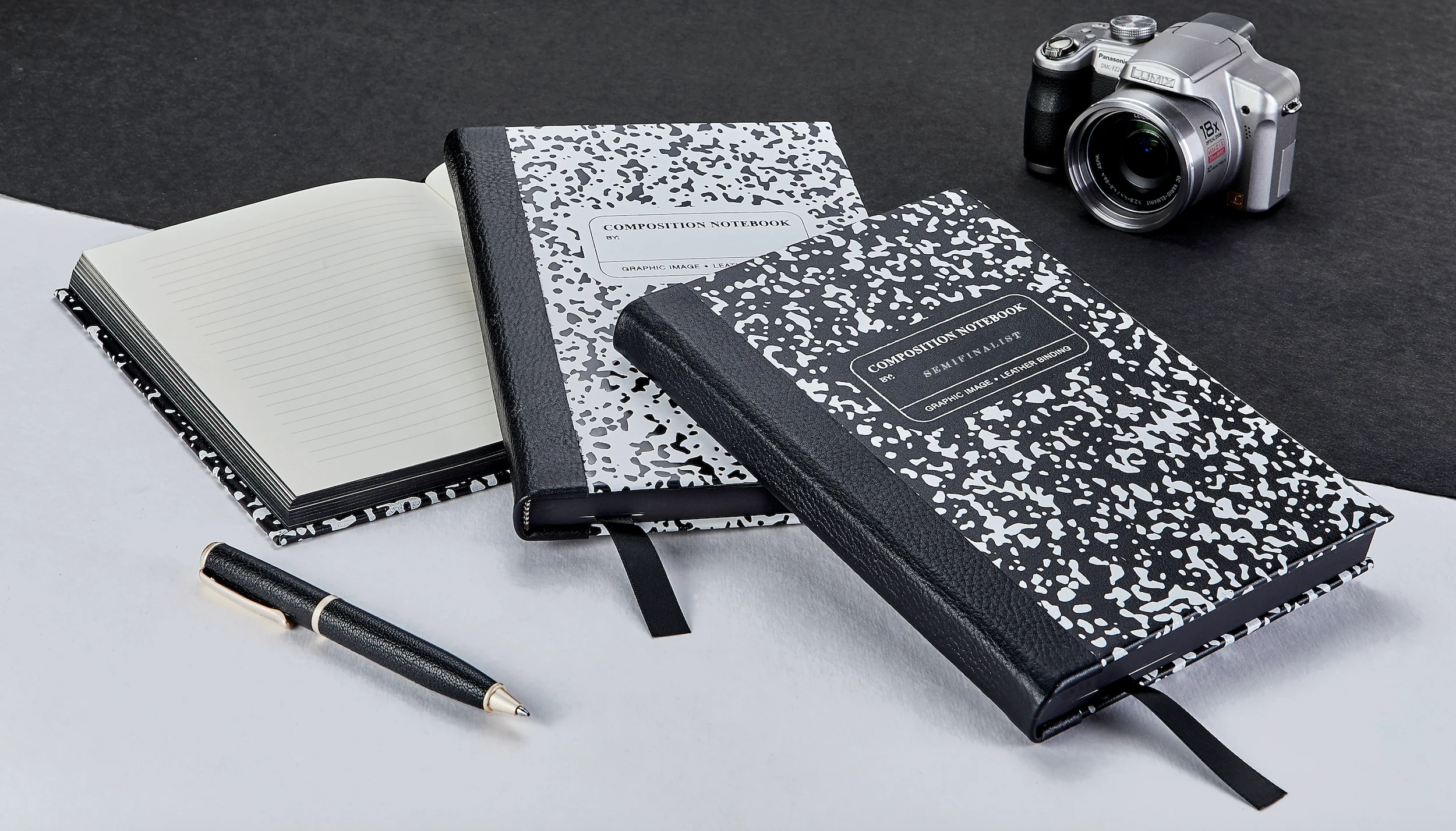 Leather Marbled Composition Notebook - Image 3