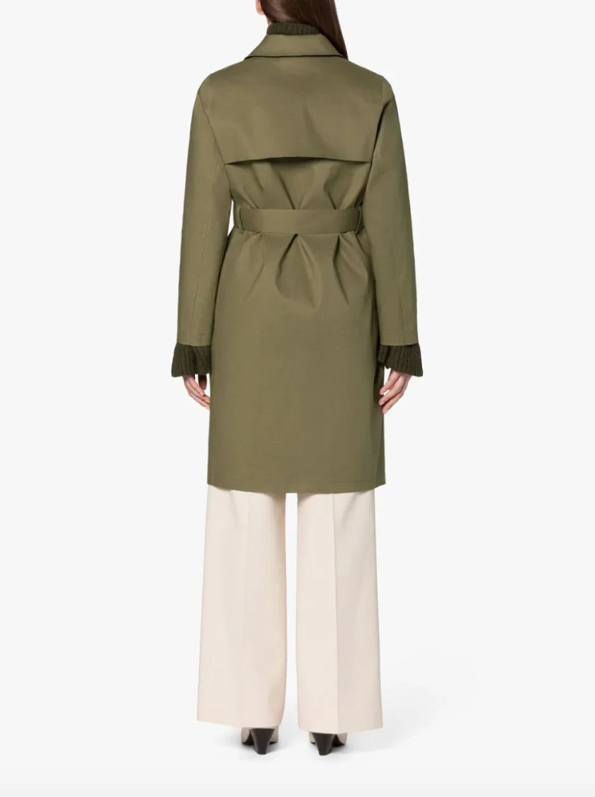 Mackintosh Khaki Bonded Cotton Trench Coat - Image 4
