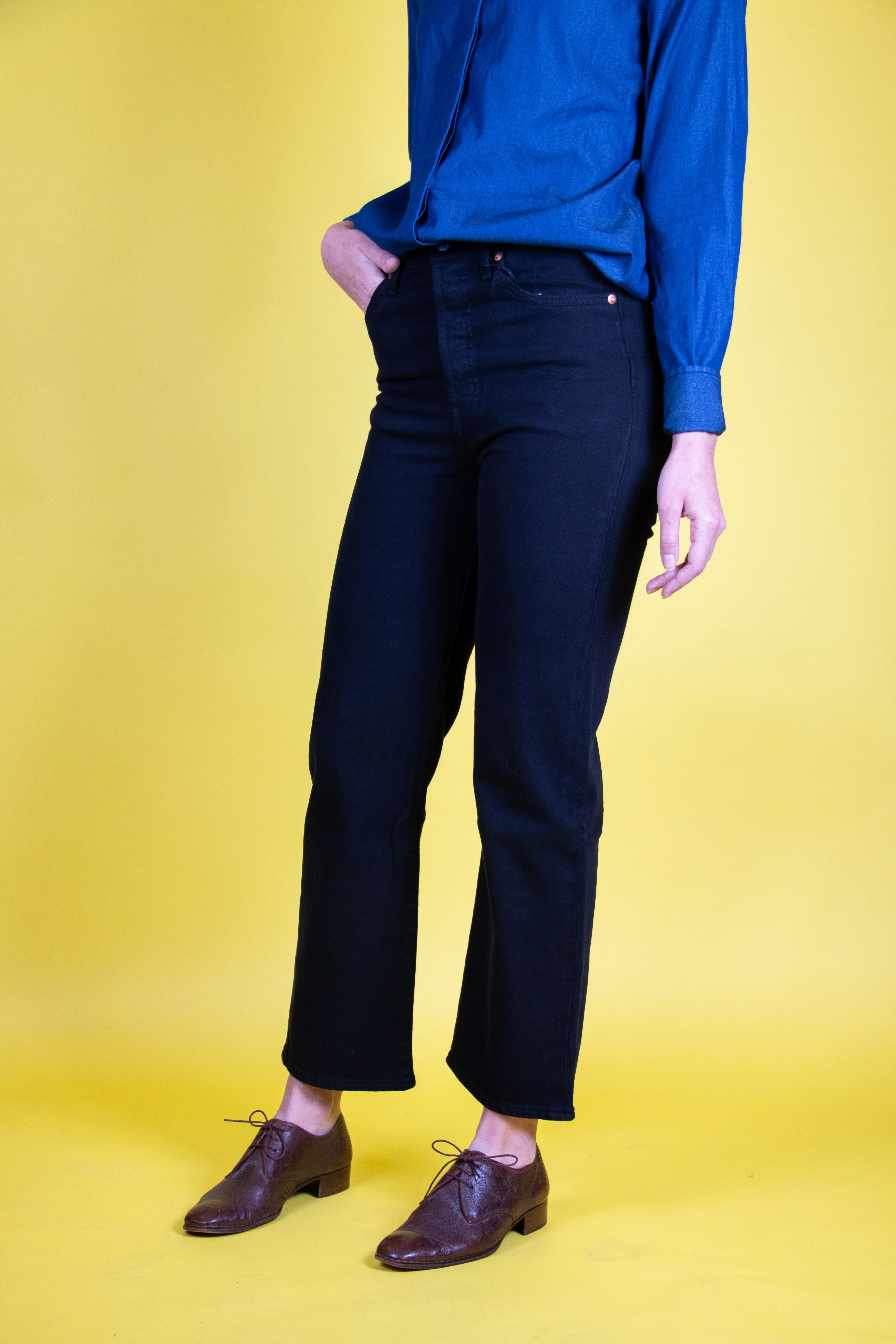 Ribcage Straight Ankle Black Jean - Image 3