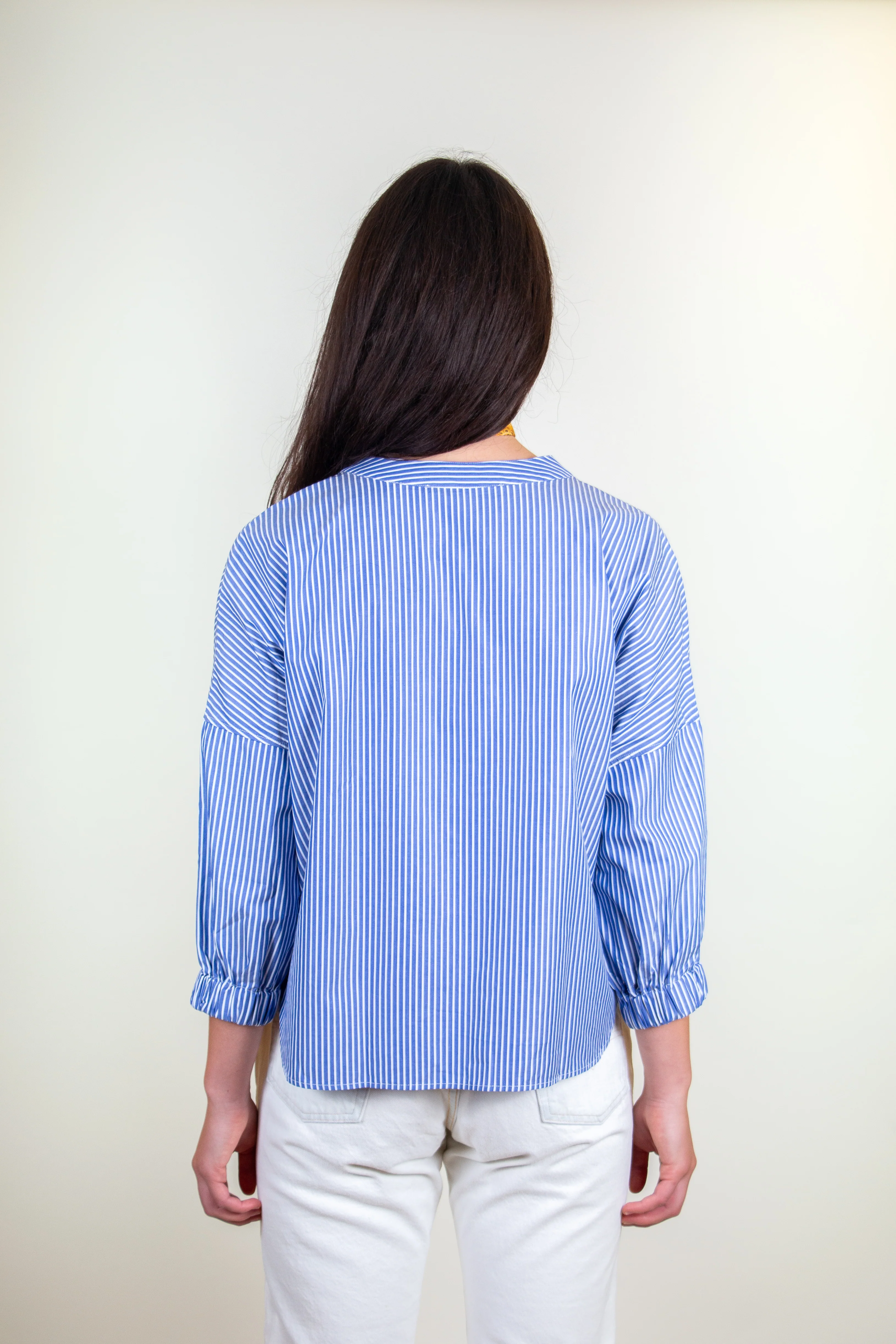 Blue Stripe Trois Relaxed Shirt - Image 4